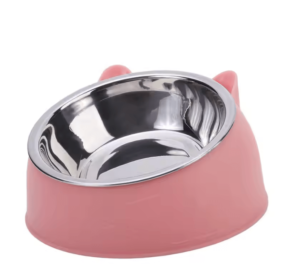 1 x SpineRelief™ Tilted Cat Bowls Ceramic Base - SpineRelief Pet Co