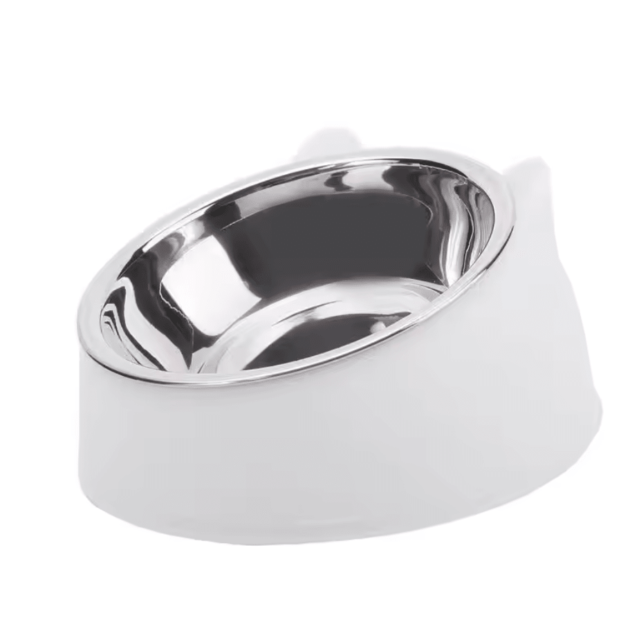 1 x SpineRelief™ Tilted Cat Bowls Ceramic Base - SpineRelief Pet Co
