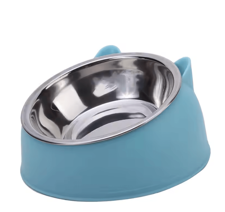 2 x SpineRelief™ Tilted Cat Bowls Ceramic Base - SpineRelief Pet Co