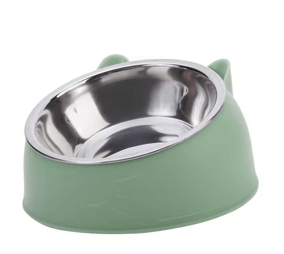 2 x SpineRelief™ Tilted Cat Bowls Ceramic Base - SpineRelief Pet Co
